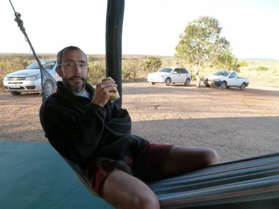 Merecido descanso após longo passeio na Chapada dos Guimarães, em Mato Grosso